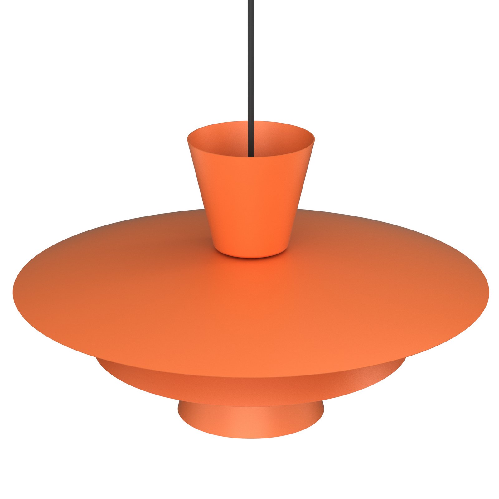 Hängeleuchte Plato, orange, Metall, Ø 38 cm, E27