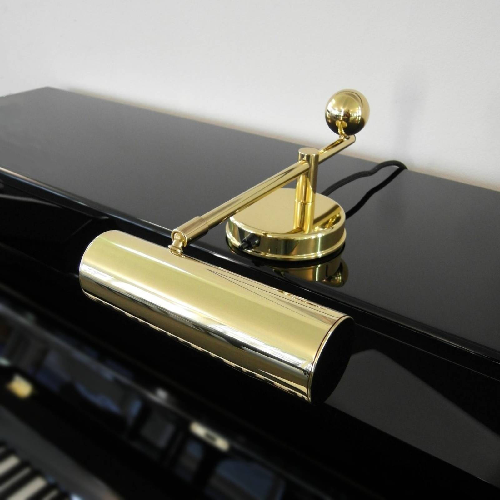 Tecnolumen Messing-klaverlampe i De Stijl-stil