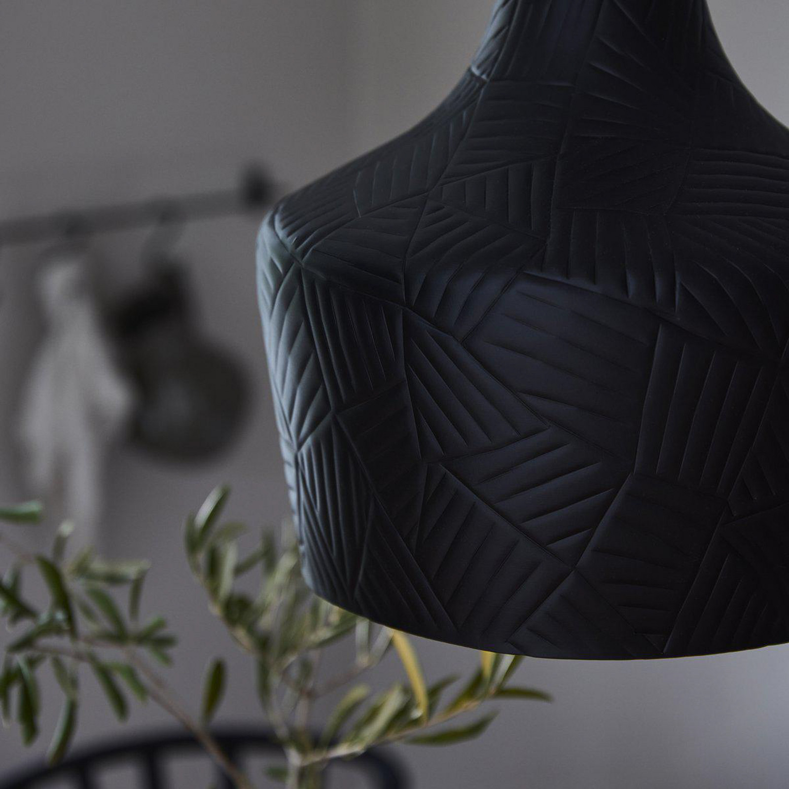 PR Home Ribble Lampă suspendată Ribble negru mat Ø 25cm - Camera de zi / sufragerie - Metal