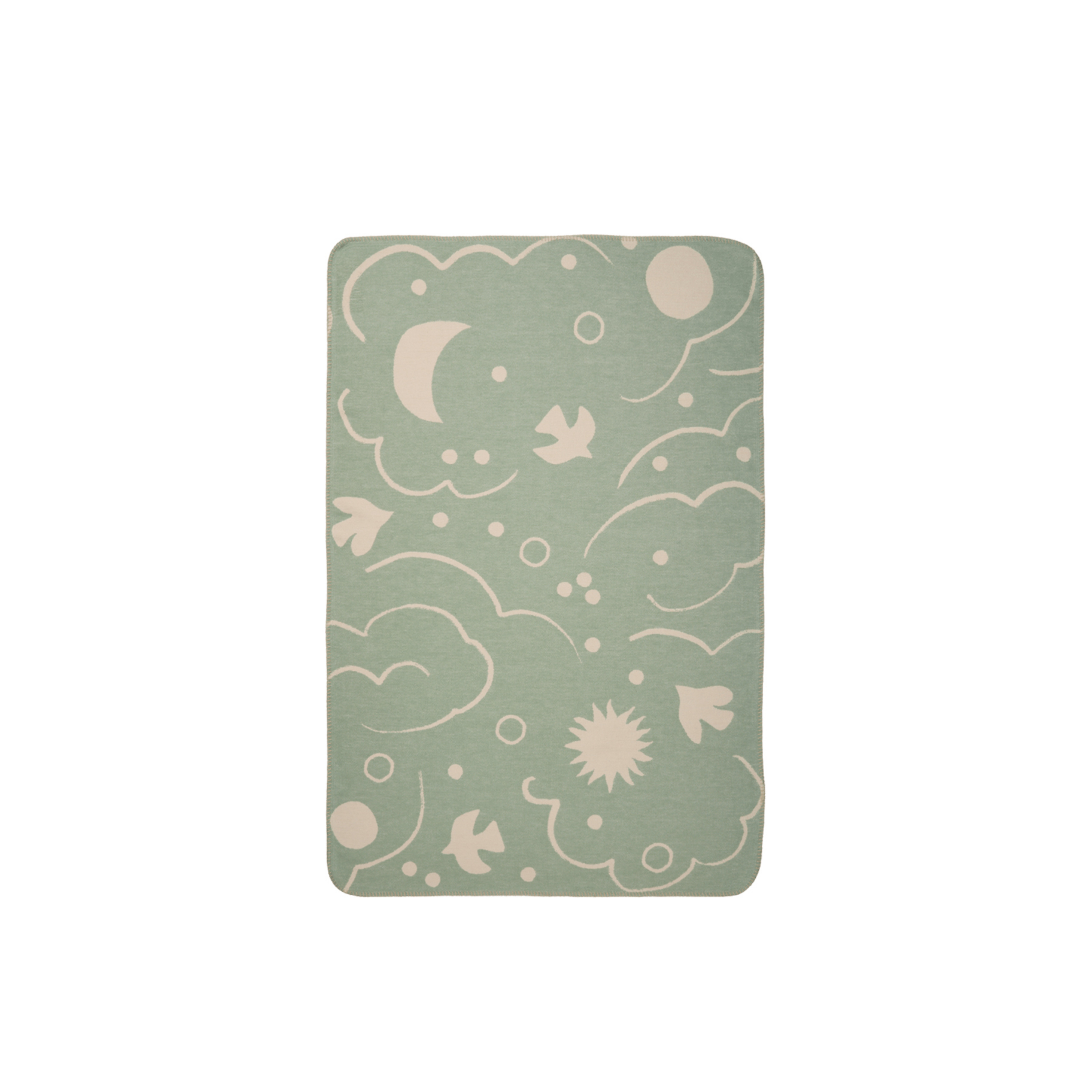 Coperta Skye, verde/crema, 120 x 80 cm - ferm LIVING