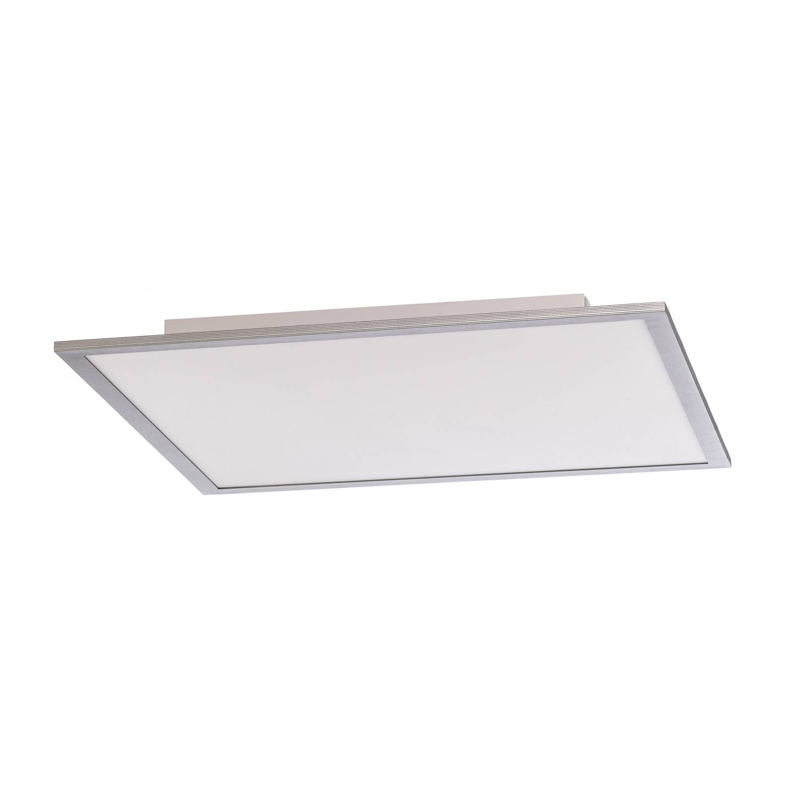 Lindby LED-Panel Livel, 4000K, 62 cm x 62 cm, silber, Metall