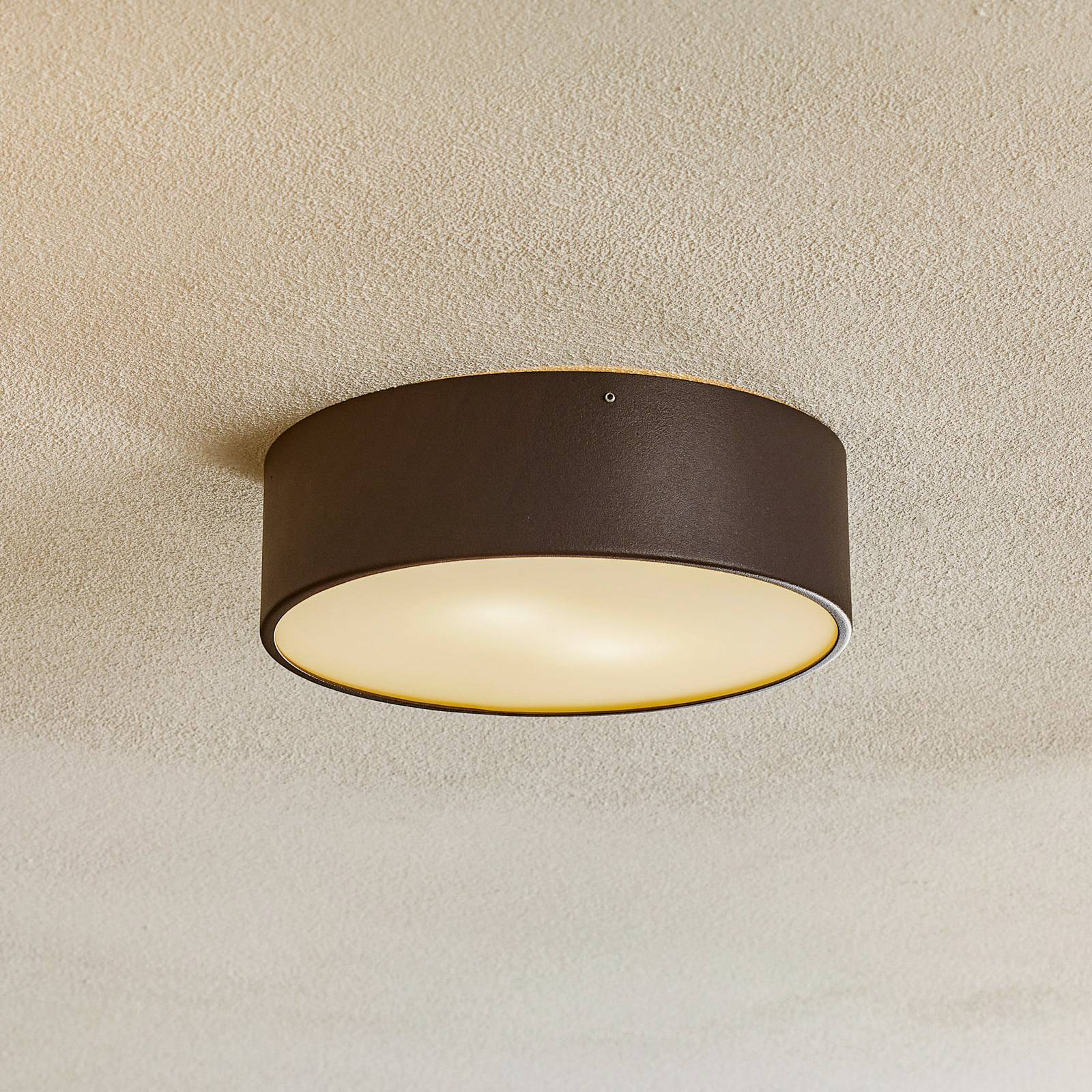 Plafondlamp Dayton in grijs Ø 25 cm
