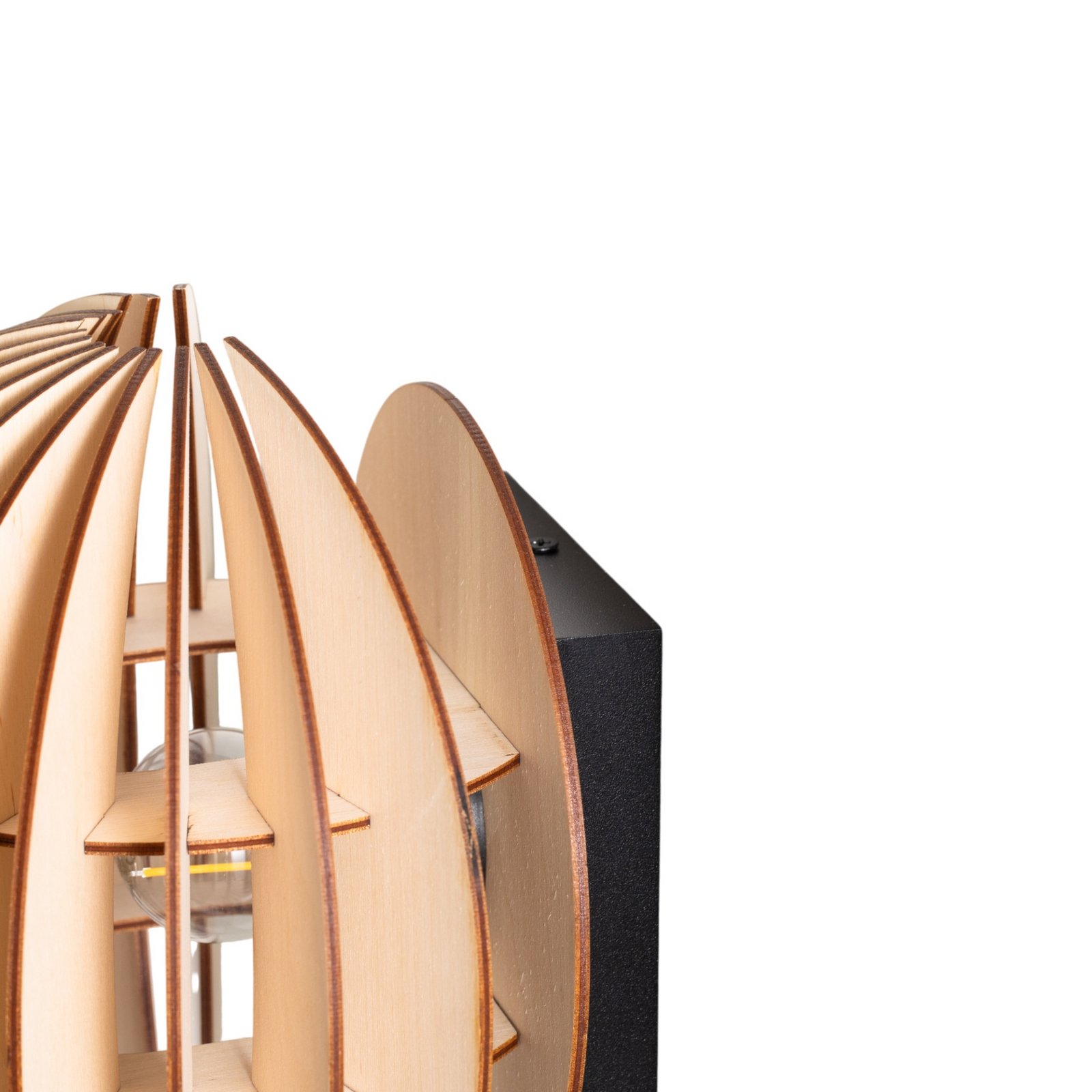 Aplique de pared Clay, Ø 23 cm, contrachapado de abedul, empotrada, E27 Aplique de pared Clay, Ø 23 cm, contrachapado de abedul, empotrada, E27