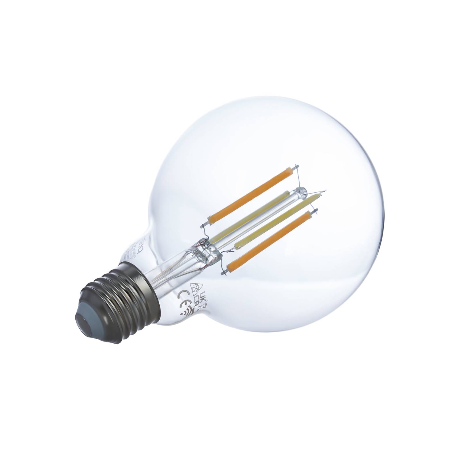 Prios LED-filamentlampa E27 G95 7W WLAN 3-pack