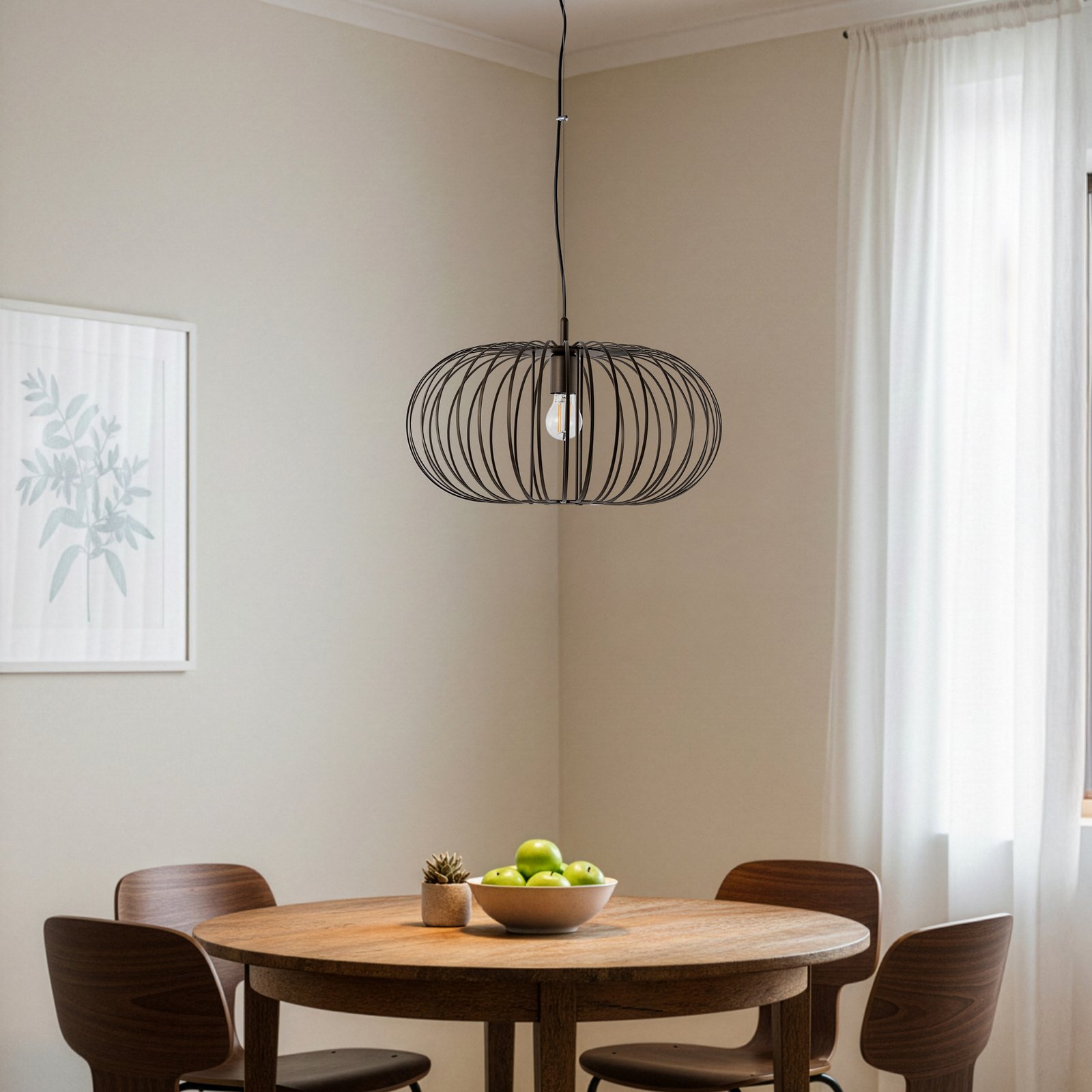 Pakabinamas šviestuvas „Globe“, kavos spalvos, Ø 51 cm, metalas, 1 lemputė, E27