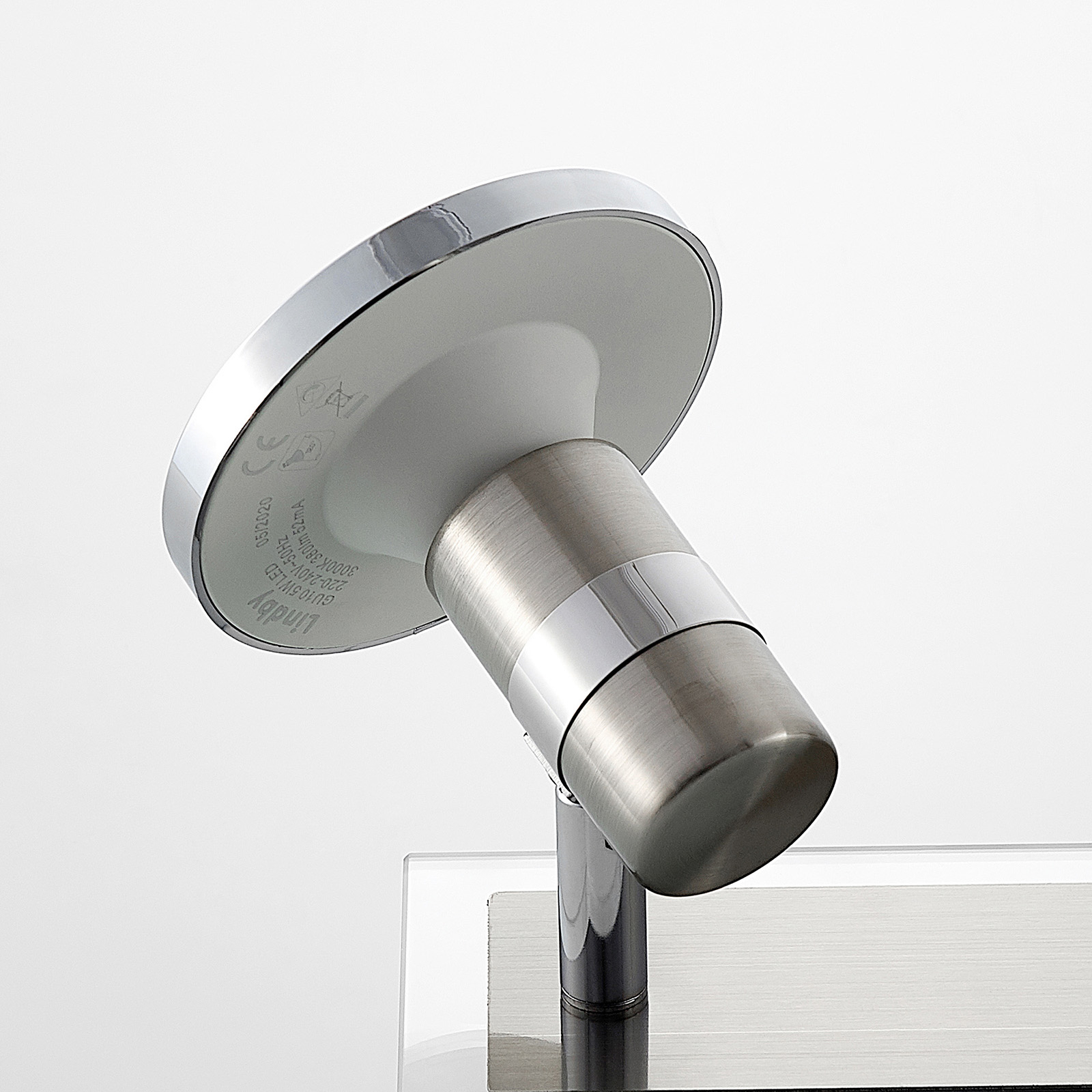 Lindby Kajetan LED Strahler, nickel, zweiflammig Lindby Kajetan LED Strahler, nickel, zweiflammig