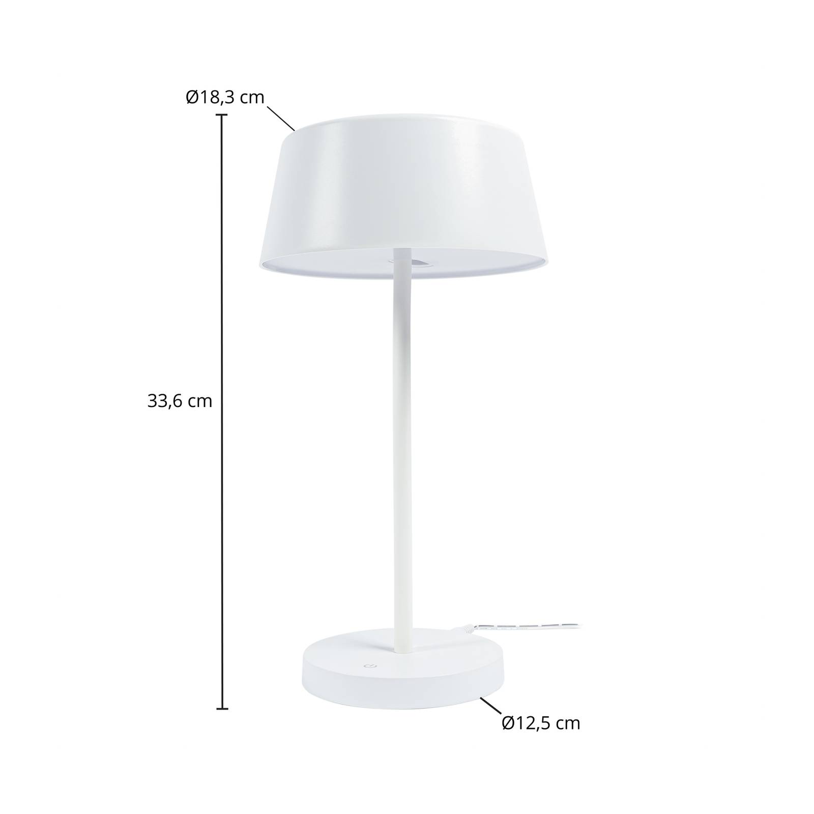 Lampa stołowa LED Lindby Milica, biała, ściemniana