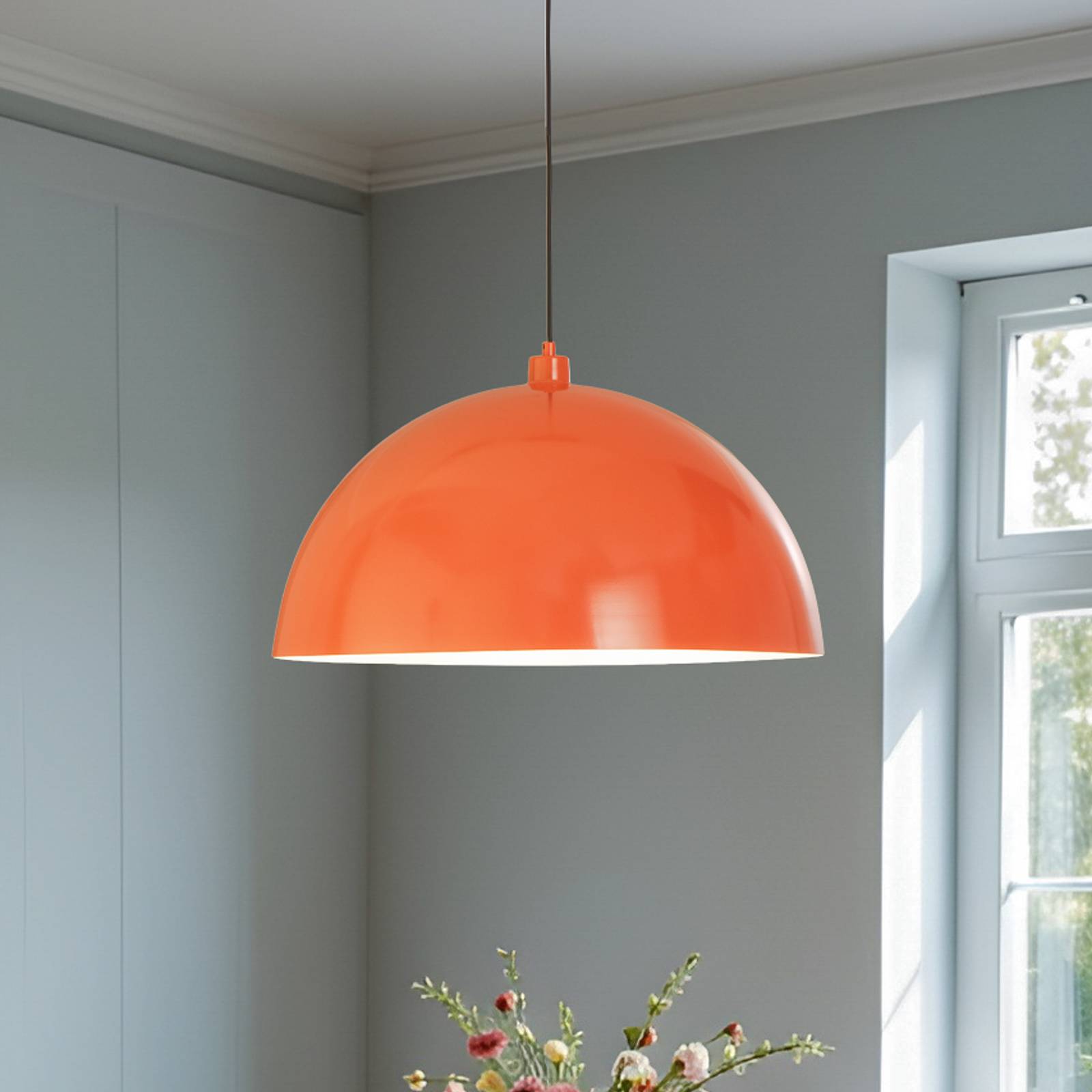 Hängeleuchte Kure, orange, Metall, Ø 60 cm, E27 günstig online kaufen