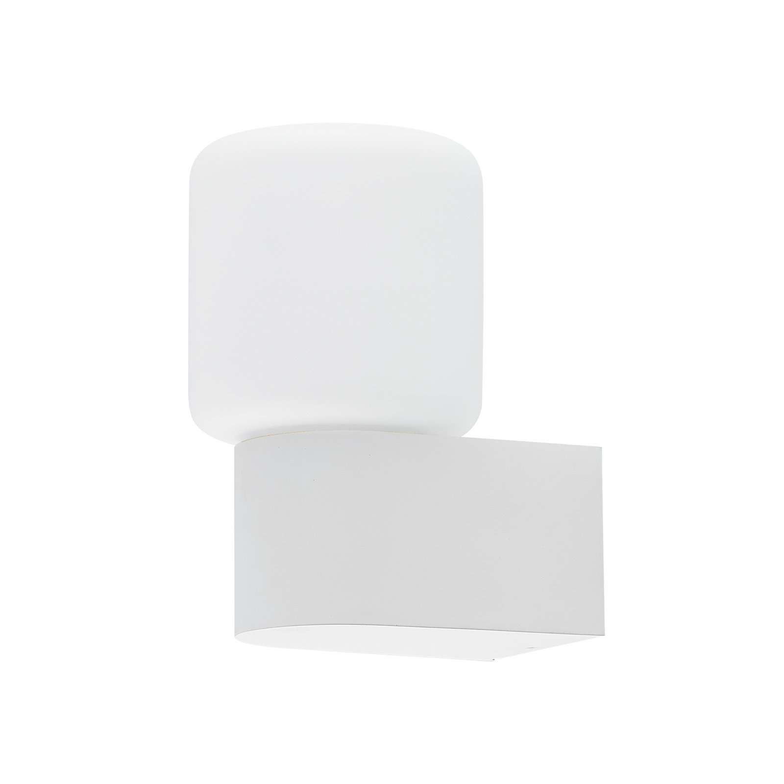 Molto Luce Lanu Flat outdoor wall lamp, white, aluminium/glass