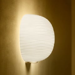 Foscarini Gem semi kinkiet ze szkła, złoty