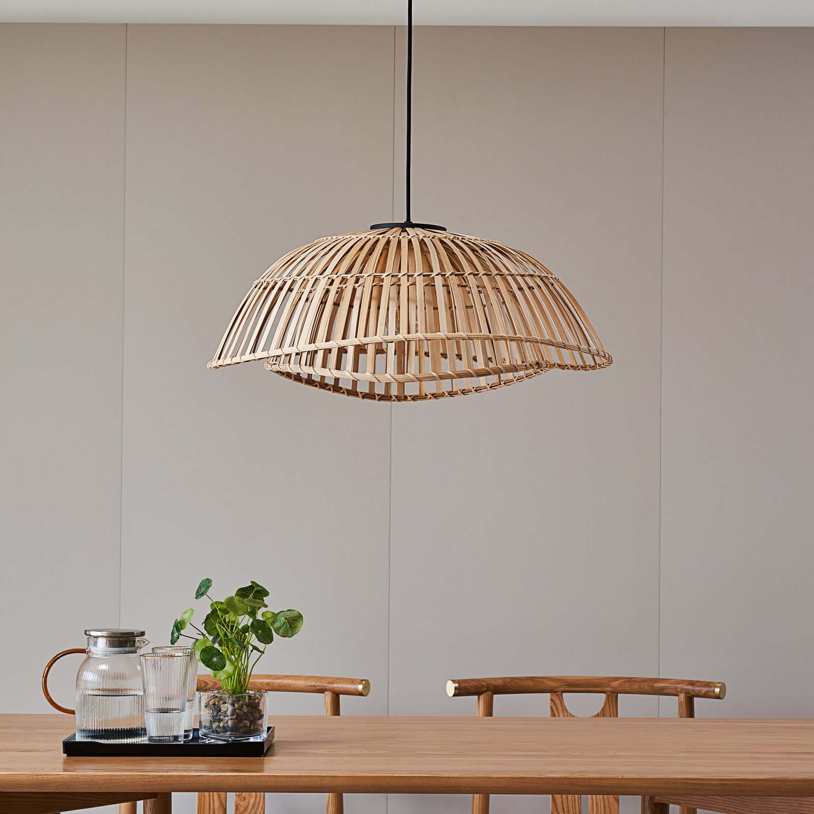 Ilajus Pendelleuchte Ø62 Bamboo - Lindby