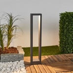 Lucande Jupp LED-vejlampe, 60 cm, grafitgrå, metal, IP54