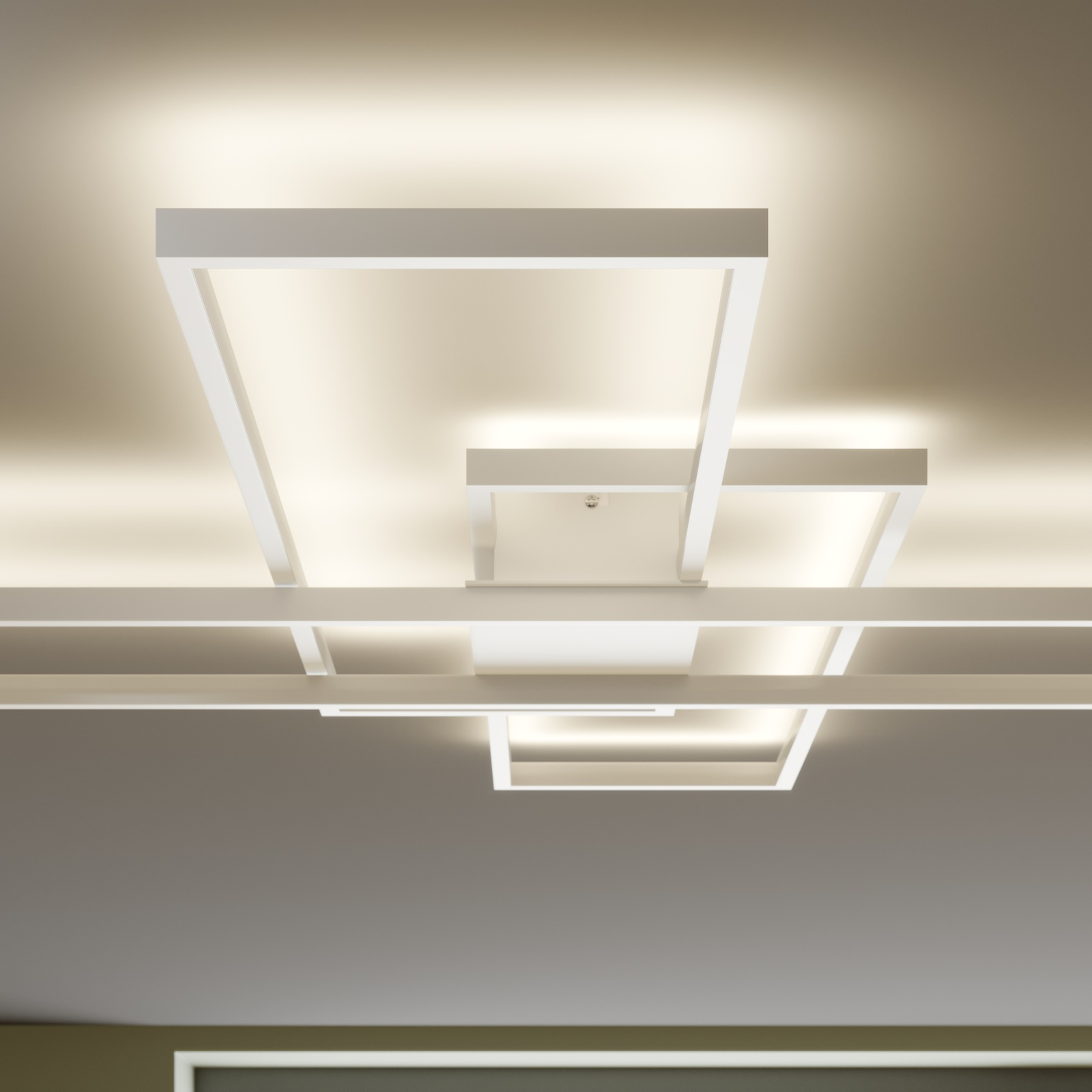 Lindby Tomke lampa sufitowa LED biała, ściemniana