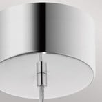 Moonlit LED pendant light, chrome-coloured, aluminium, Ø 20 cm, sphere