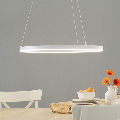 LED-Pendellampe Vaasa, dimmbar, weiß