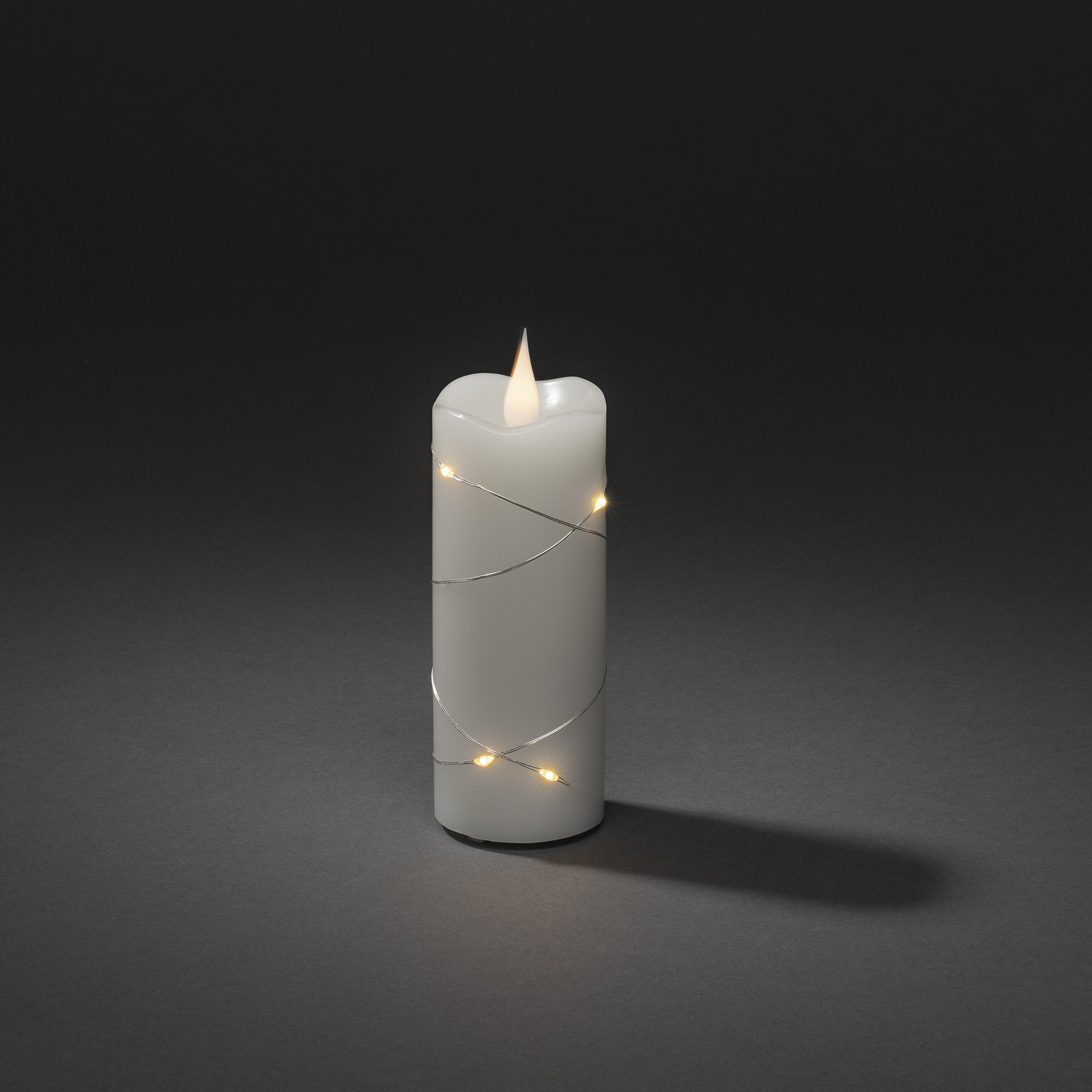 Bougie en cire LED blanche couleur de lumière blanc chaud 12,7 cm
