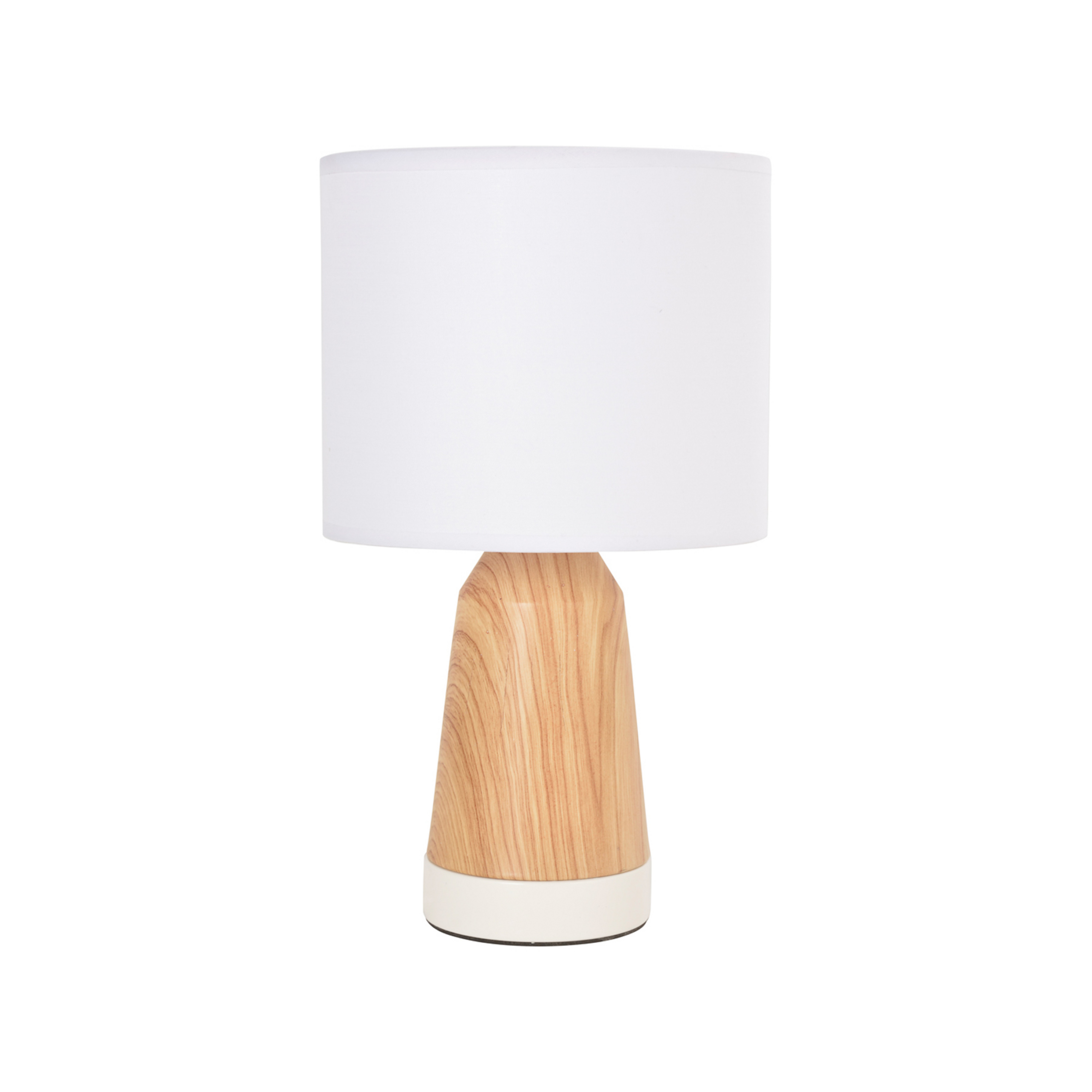 Lampada da tavolo Baltik bianco/legno chiaro, altezza 33 cm - COREP SAS