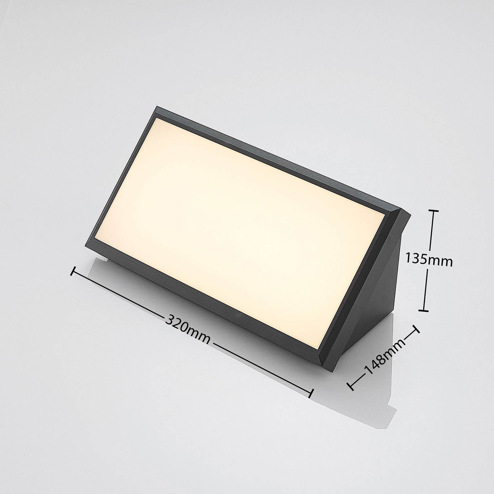 Abby Outdoor Wall Lamp w/Sensor Dark Grey/White - Lindby