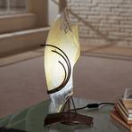 Designerska lampa stołowa ROMA 48 szklana lewa zakrzywiona