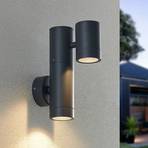 Lucande Maloney outdoor wall light, two-bulb