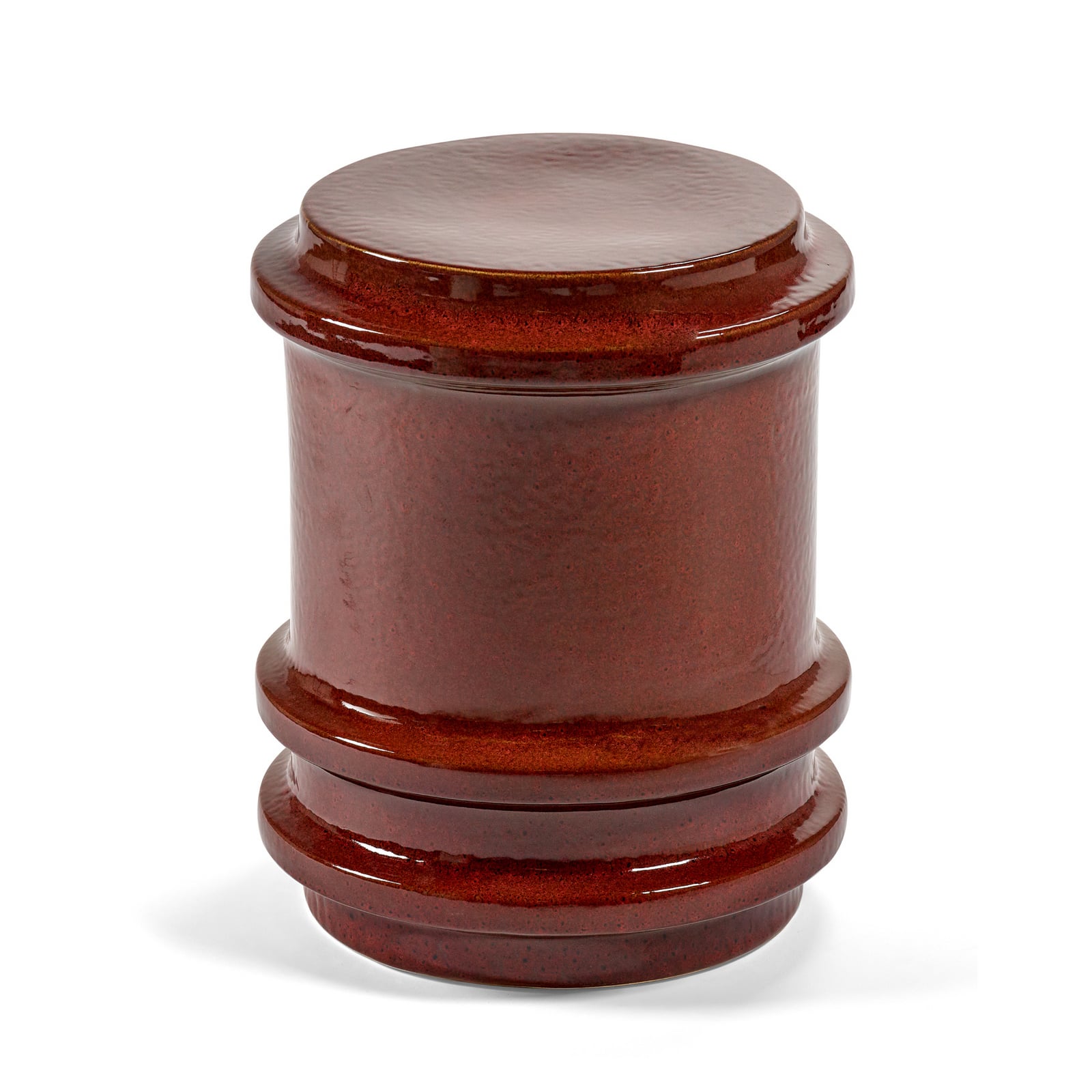 03 DARK RED PAWN sidebord, rødt, keramik, højde 44,5 cm – Serax