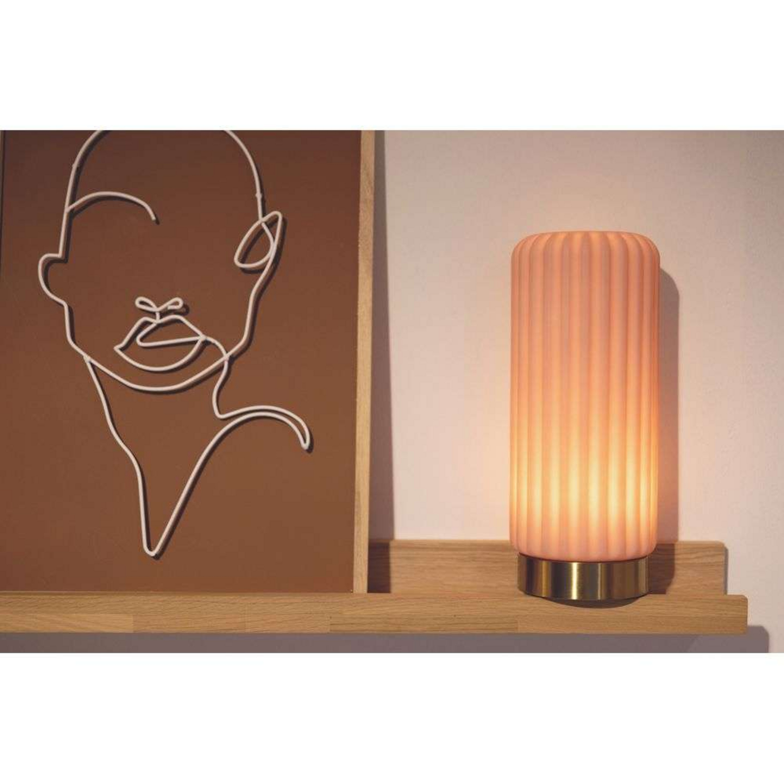 Dentelles 29 Portable Bordslampa Ø12 Strawberry/Gold - Atelier Pierre