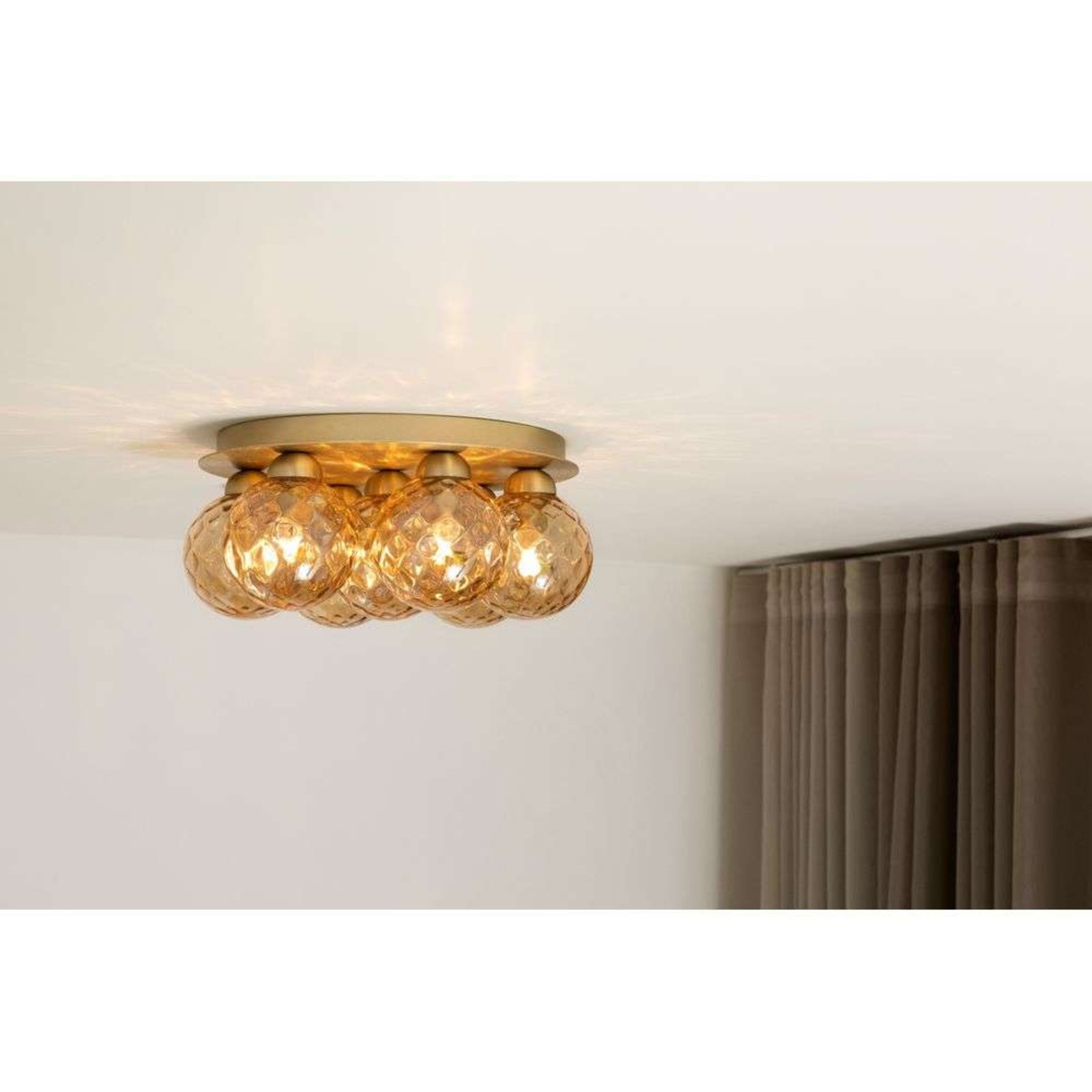 Nuura Apiales ceiling lamp, Ø 38 cm, brass/gold colour