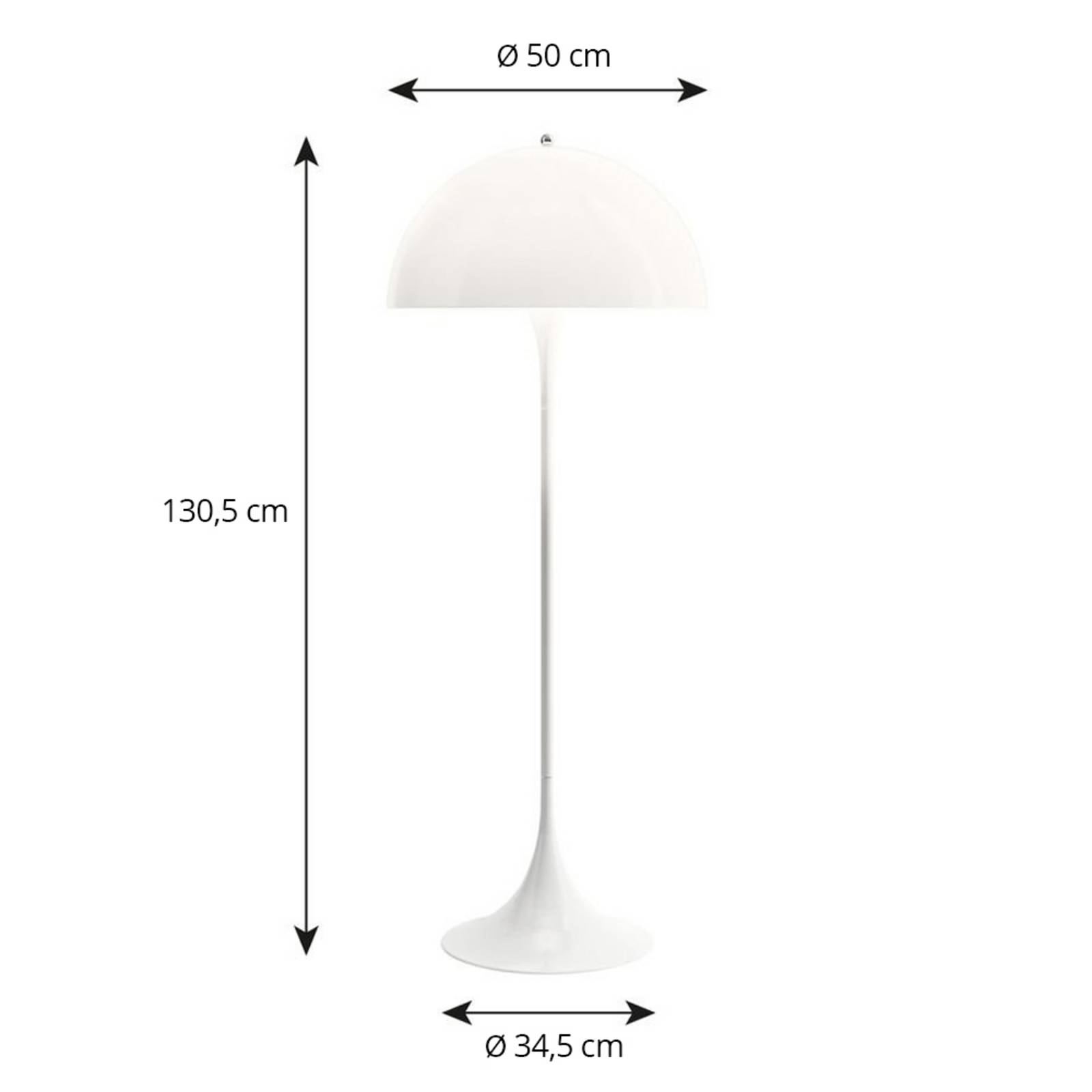 Louis Poulsen Panthella - Design-Stehlampe, opal günstig online kaufen