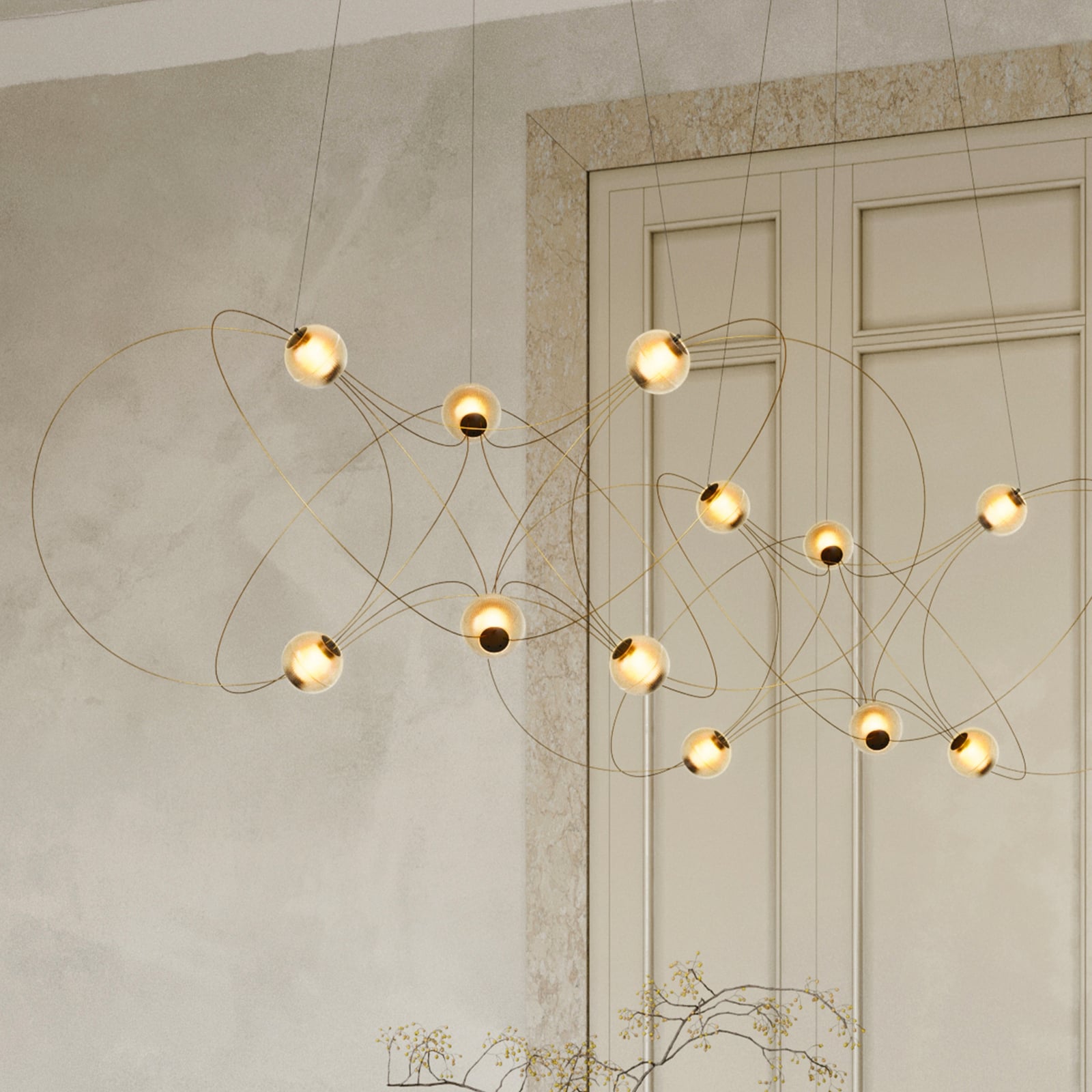 Munari 6 Pendant Light (PRE-ASSEMBLED) Gold - DCW Munari 6 Pendant Light (PRE-ASSEMBLED) Gold - DCW