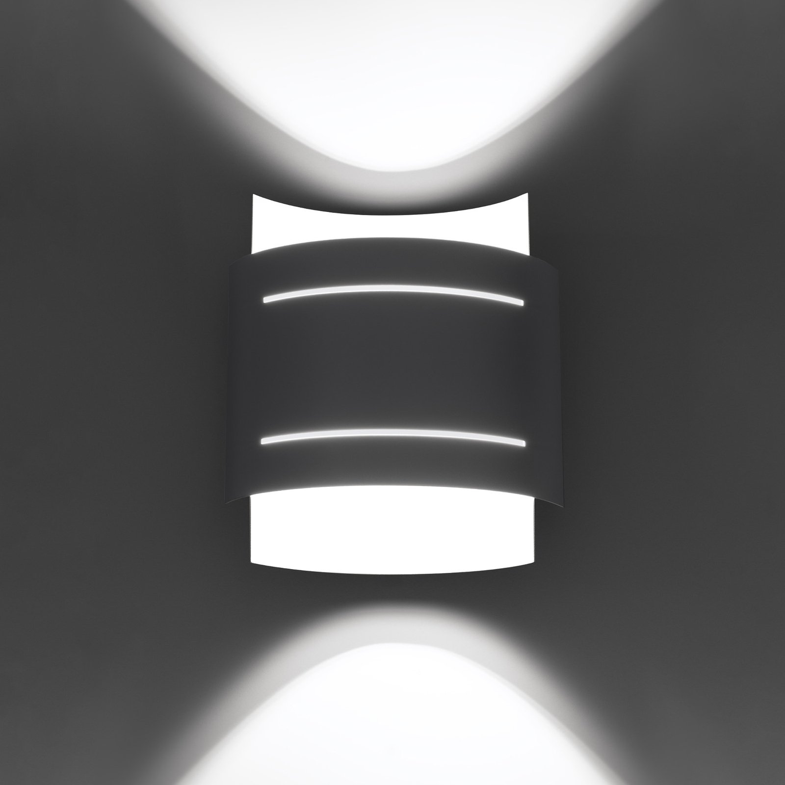 Euluna Isotta aplique de pared, semicircular, blanco