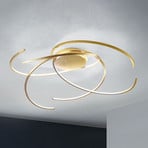 Plafonnier LED Space feuilles d'or 80 cm