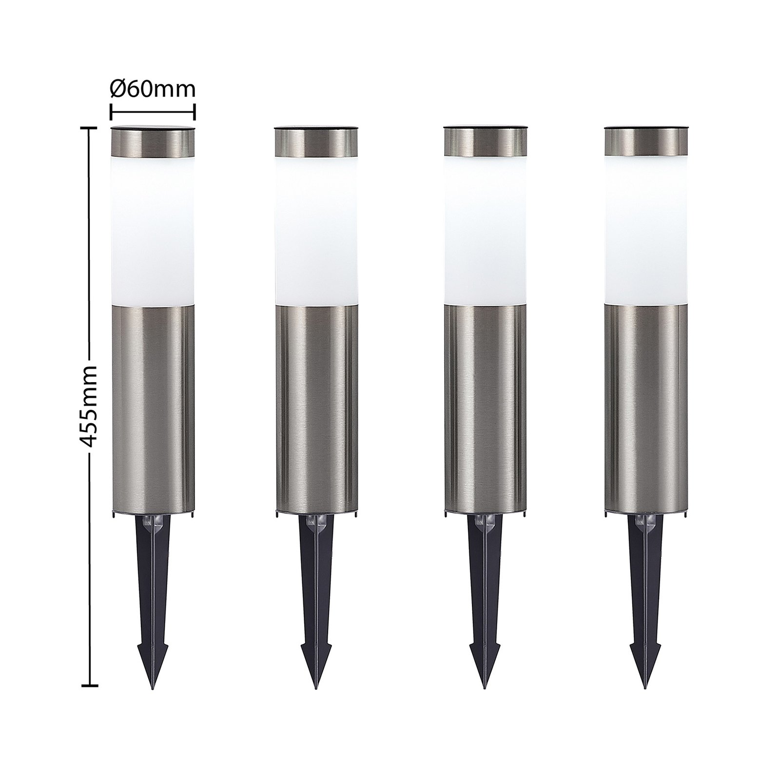 Sirita Lámpara Solar 4 pcs. H31 Silver - Lindby
