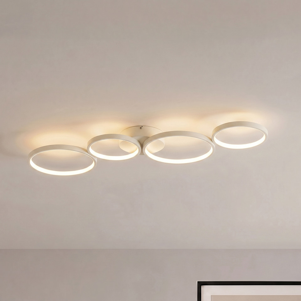 Lindby Evengeline LED-taklampa, beige från Lindby