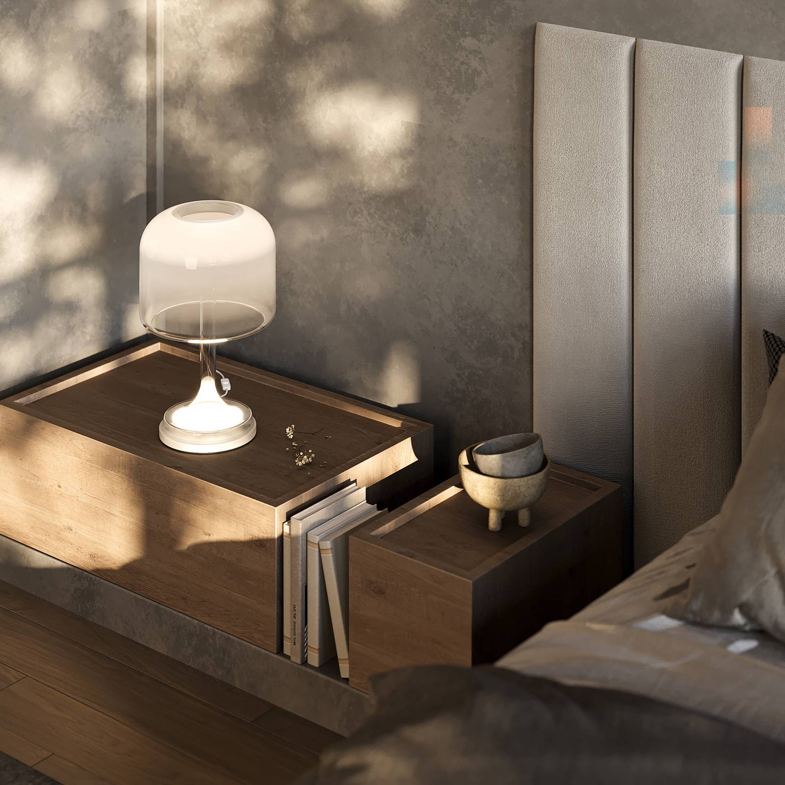 Maytoni LED-Tischleuchte Spirito, weiß, Glas, Höhe 42 cm günstig online kaufen