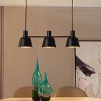 Lucande Servan hanglamp, zwart, 3-lamps