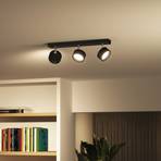 Philips Bracia LED stropni spot s tri svjetla, crni