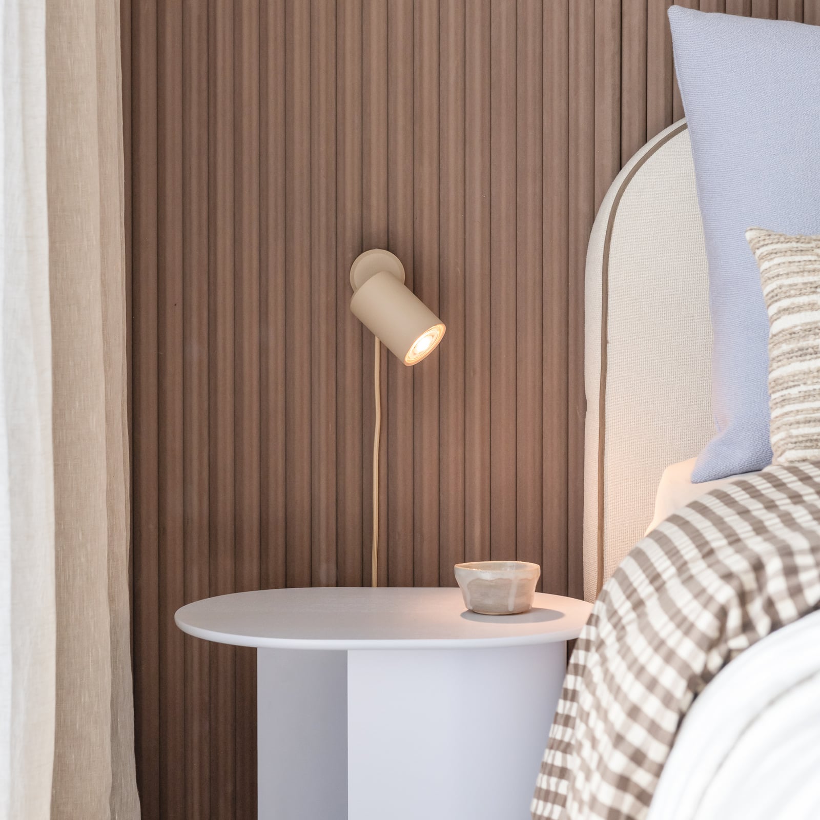 IT'S ABOUT ROMI Applique murale Milan, couleur sable, Ø 6 cm, métal