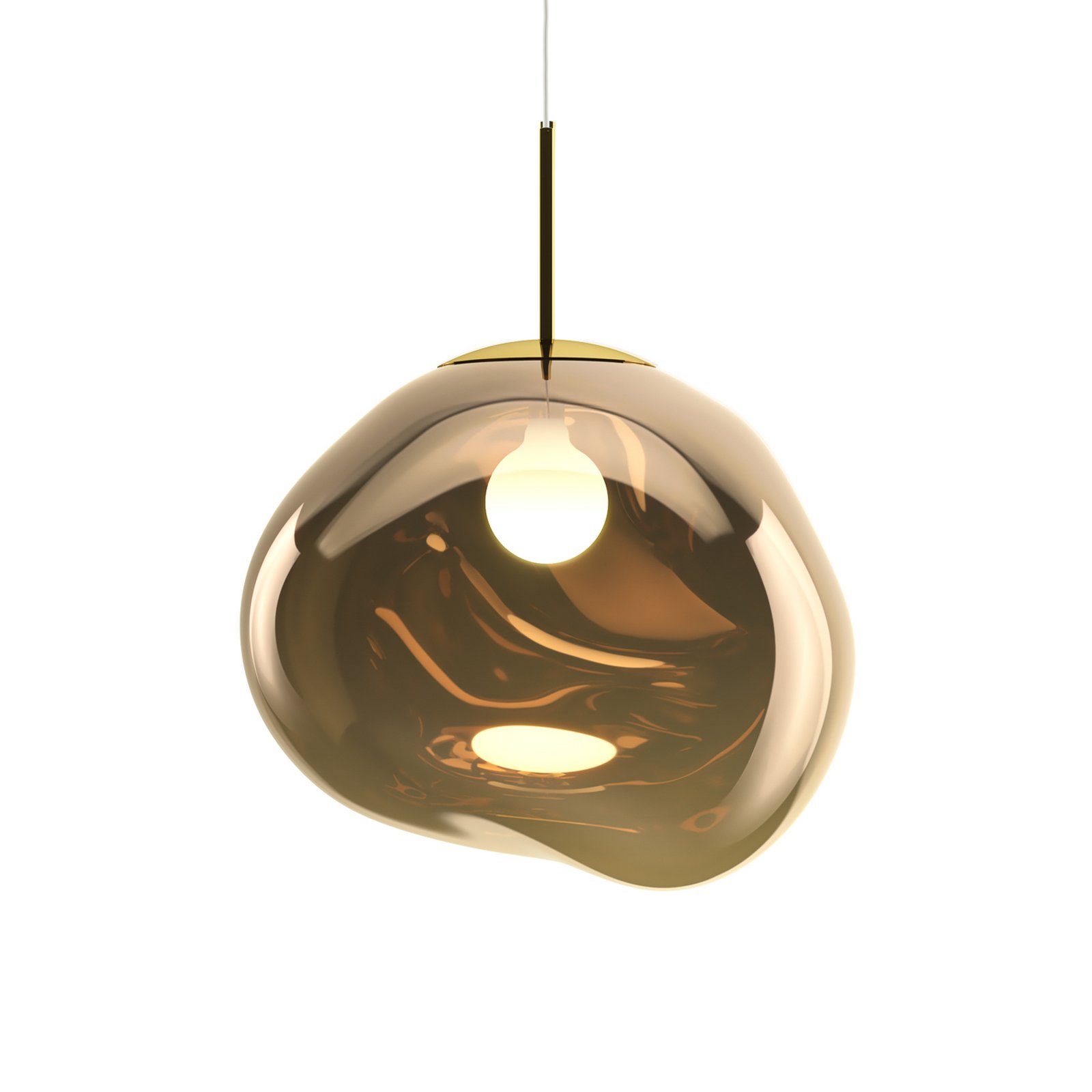 Lámpara colgante Melt de Tom Dixon, Ø 50 cm, color bronce, portalámpara