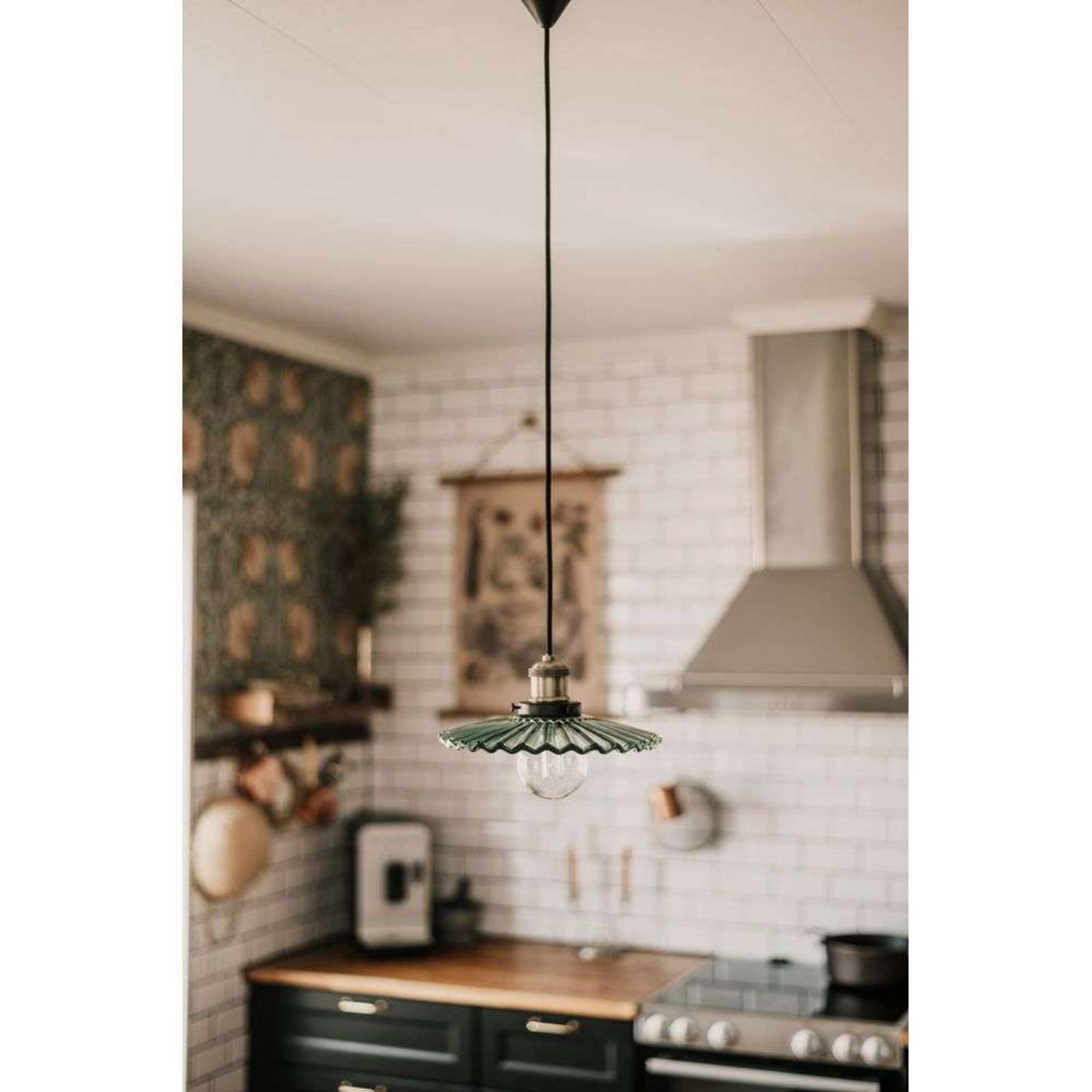 Globen Lighting Pendelleuchte COBBLER, grün, Ø 25 cm günstig online kaufen