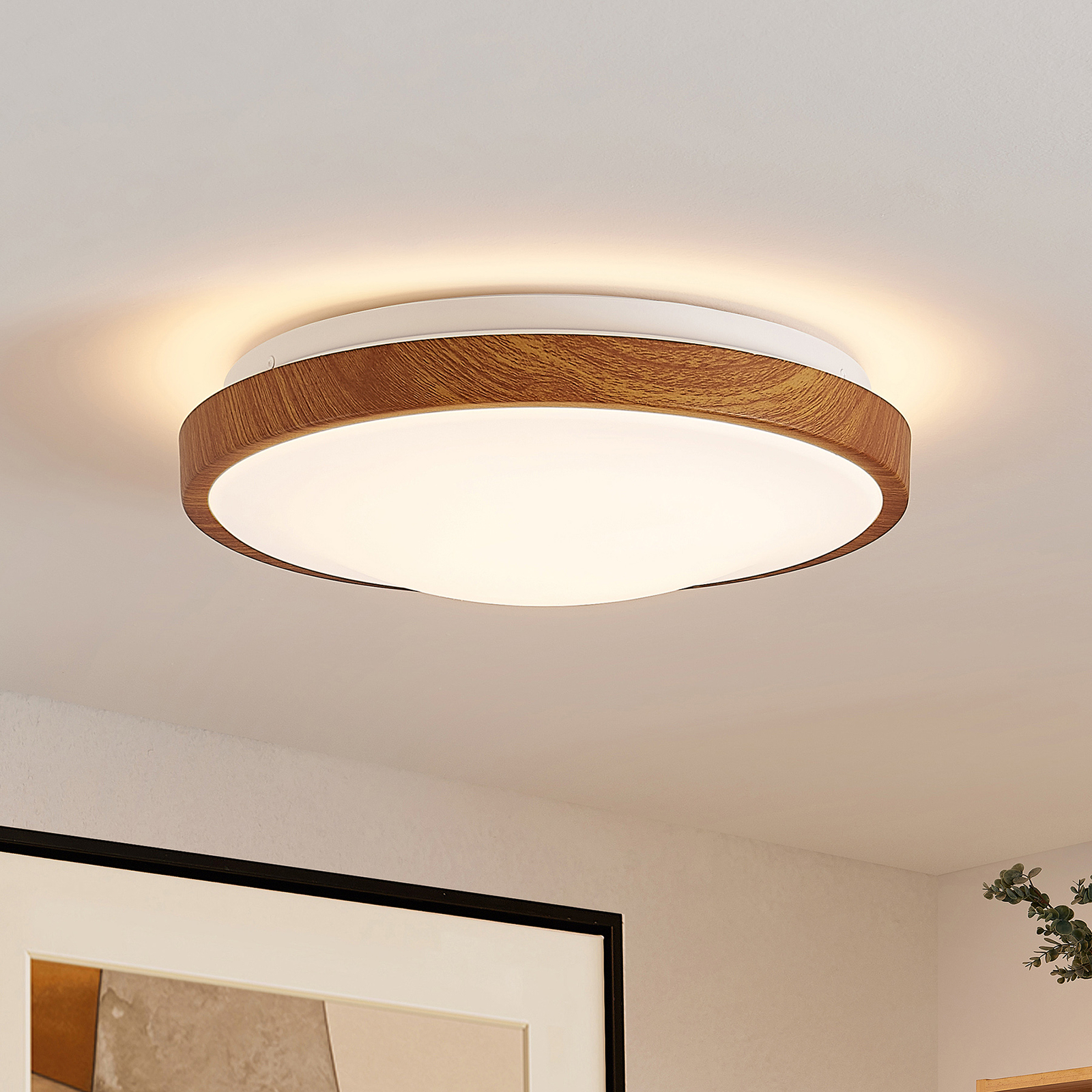 Lindby Mynte LED plafondlamp, rond, 29,5 cm