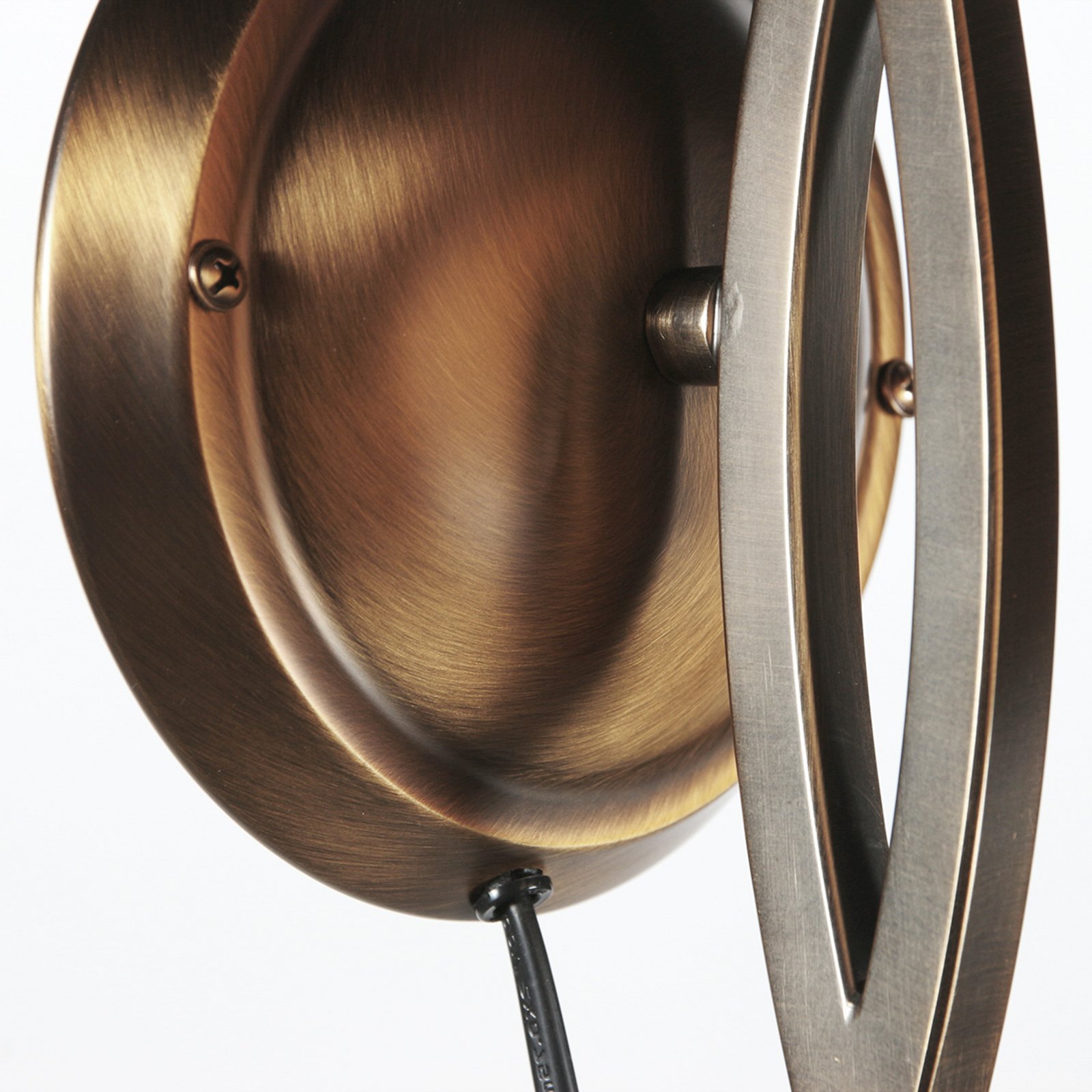 wandlamp Anthea, brons, crème, metaal, glas, E27 wandlamp Anthea, brons, crème, metaal, glas, E27