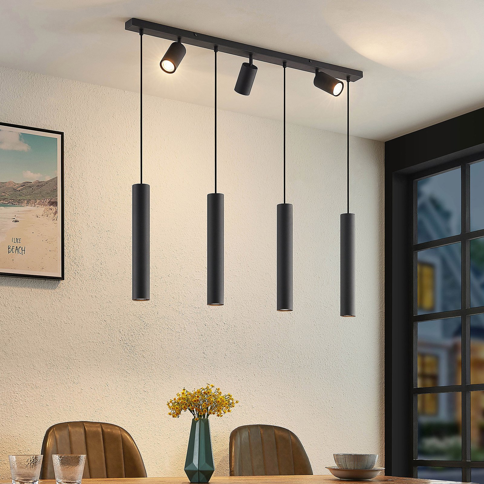 Sanad Lámpara Colgante L100 Sand Black - Lindby