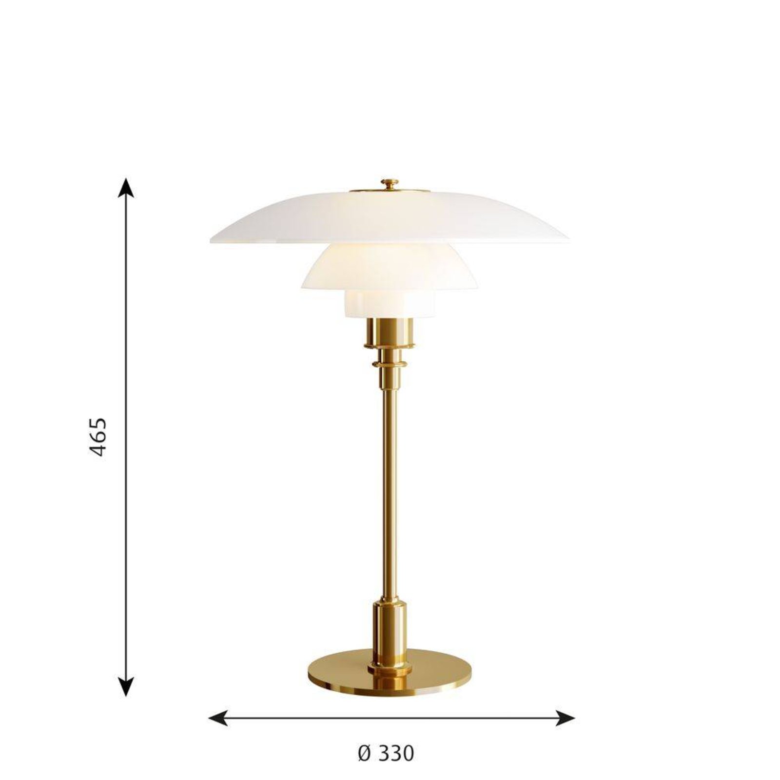 PH 3½-2½ Table Lamp Lamp Brass - Louis Poulsen