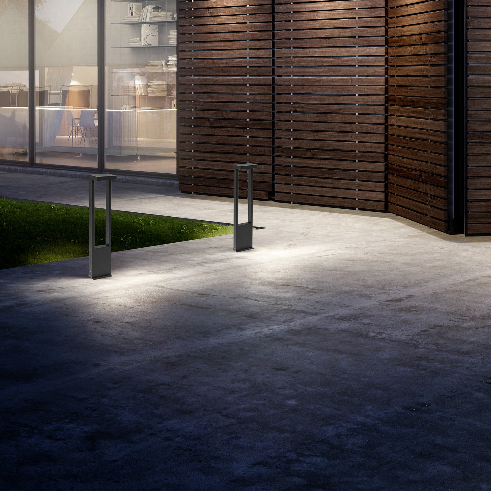 Borne lumineuse LED CMD 9050, hauteur 65 cm, anthracite, métal, IP65
