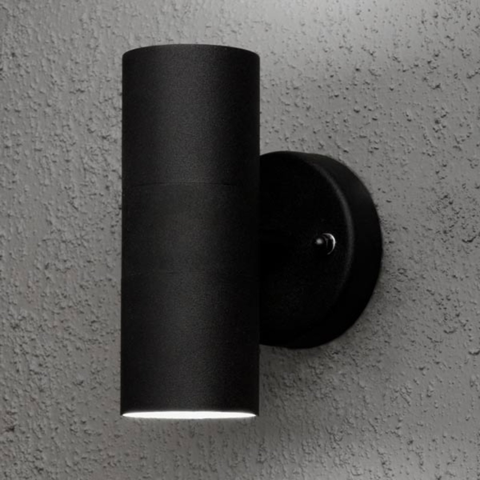 Konstmide Modena 7571 outdoor wall light 2-bulb, black, aluminium, GU10, 35 W, energy efficiency: A++, W: 6 cm, H: 17 cm