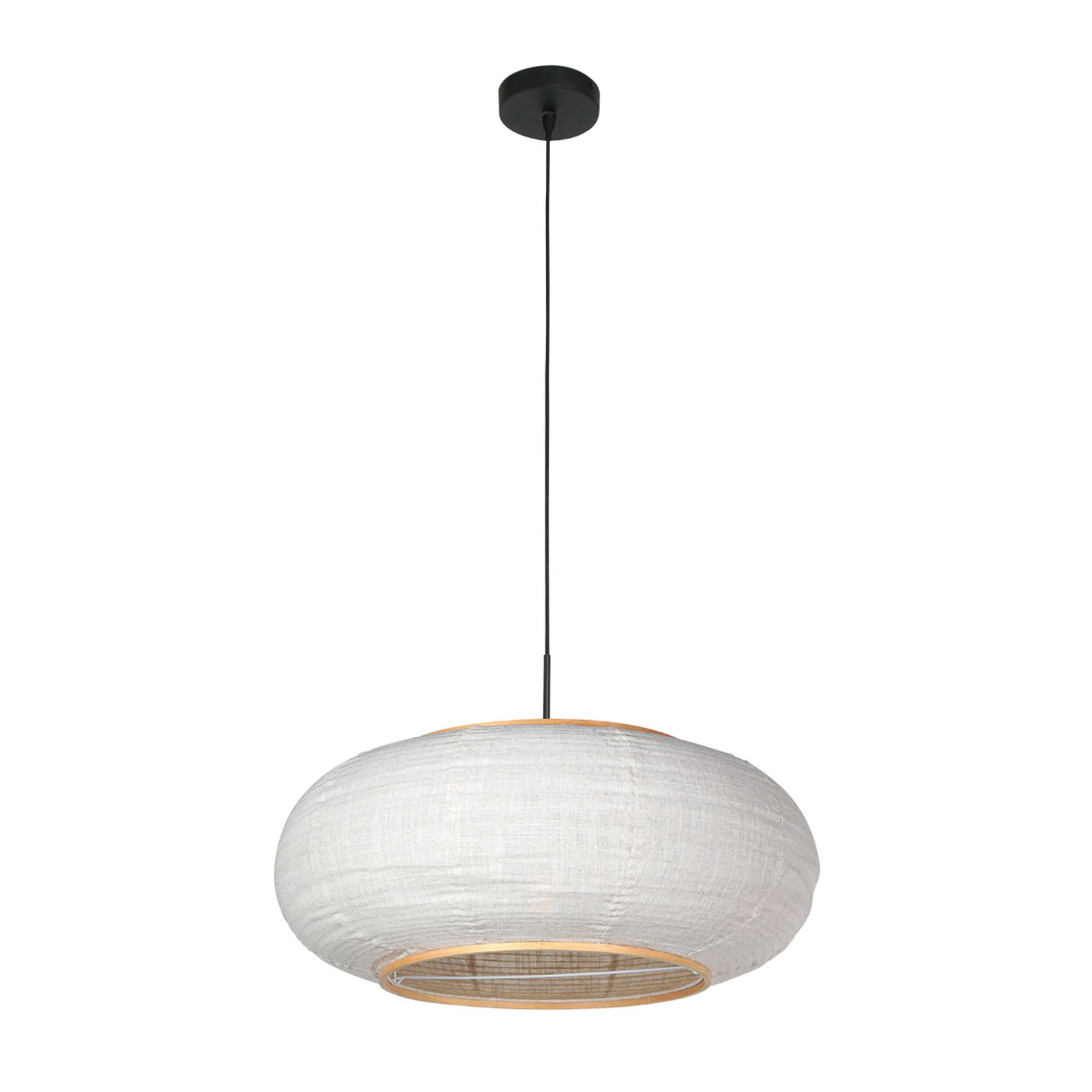 Sparkled Light -riippuvalaisin, musta/harmaa pellava, Ø 60 cm