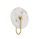Ruma LED-Wandleuchte, Alabaster, messing, step dim - Lucande