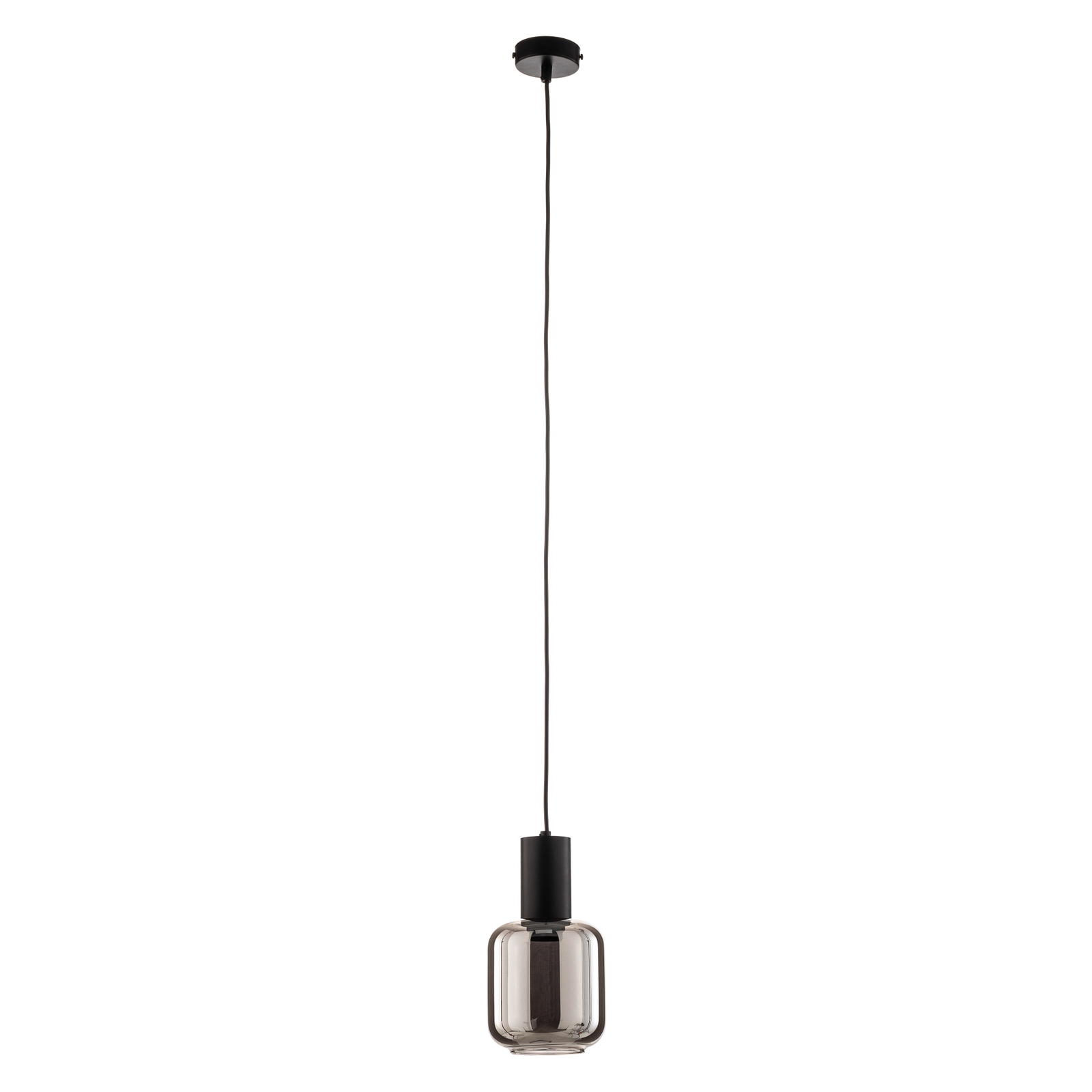 Hanglamp Smoke kap rookglas, 1-lamp