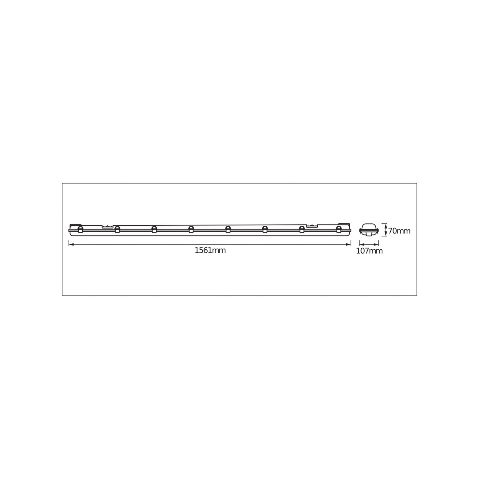 OSRAM Feuchtraumlampe SUBMARINE 156 cm 2 x 19 W G13-LED IP65