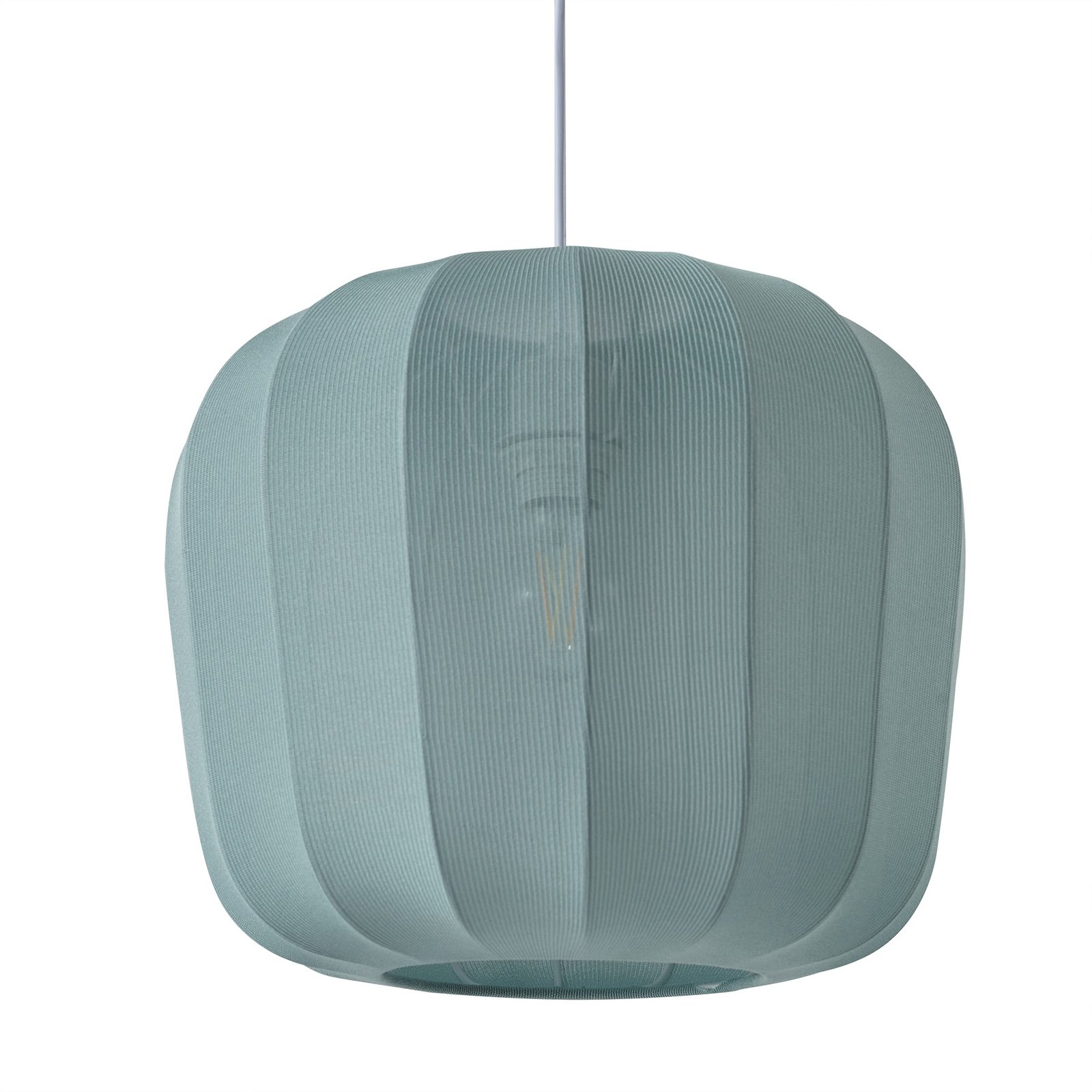 Lindby suspension Helin, bleu, Ø 35 cm, tissu